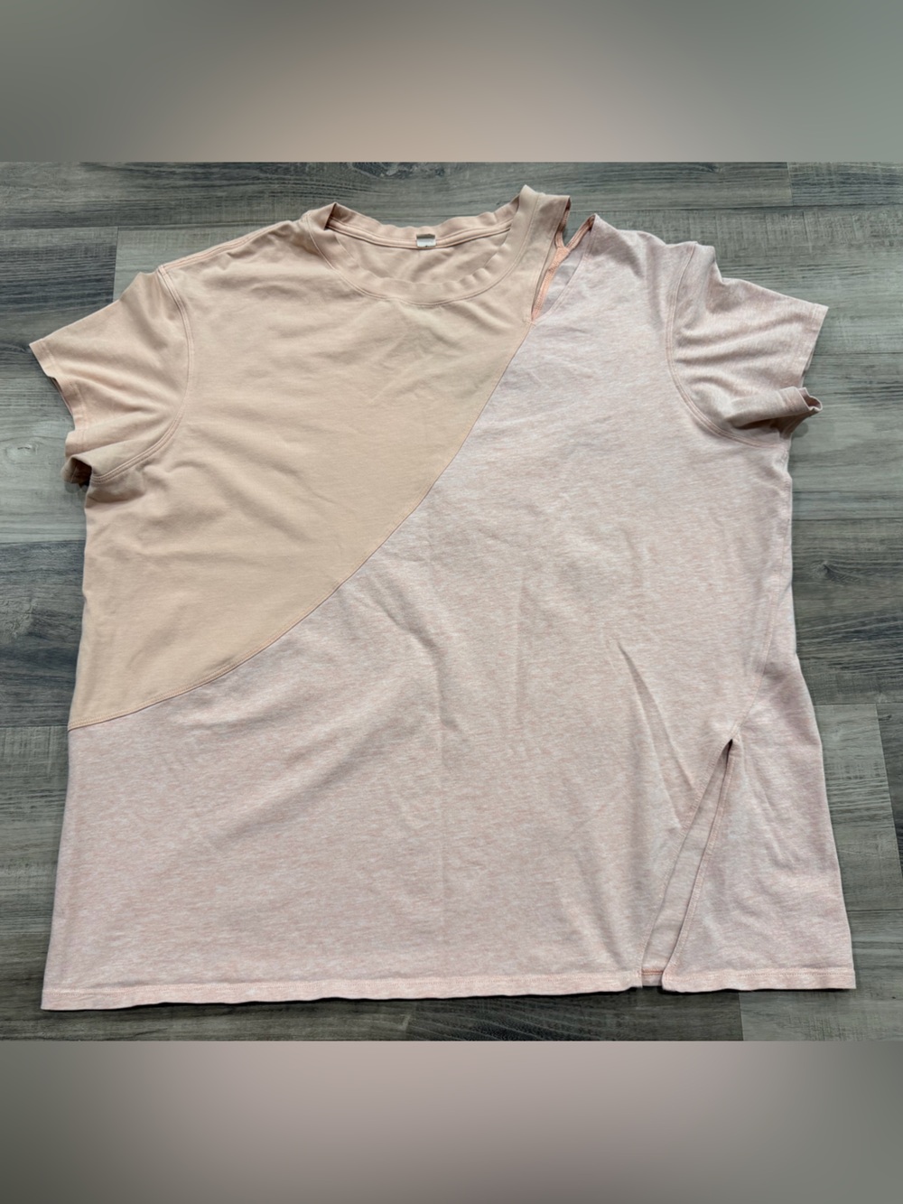 Lululemon All Yours Cut-Out T-Shirt Tee Pink Heather Size 10